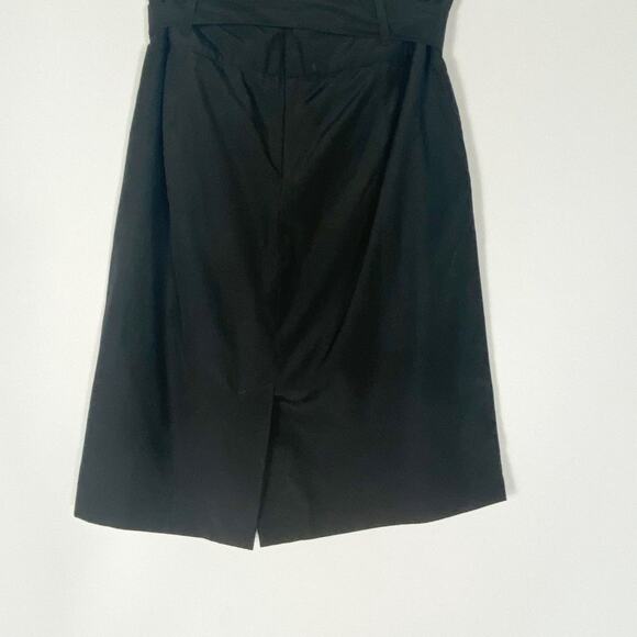 Banana Republic Black Belted High-waisted Silk-Blend Pencil Skirt - Picture 5 of 10